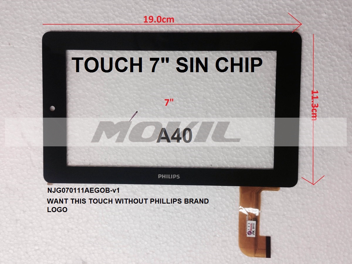 Touch tactil para tablet flex 7 inch SIN CHIP A40